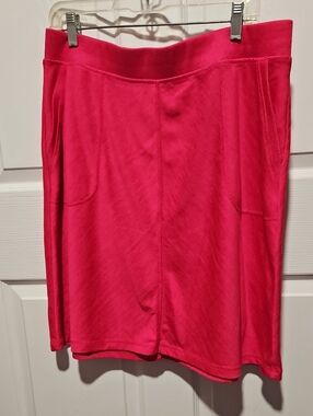 Talbots Hot Pink Knit Skirt with Front Pockets